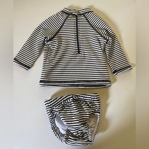Baby girls 3-6 months Rashguard tankini swimsuit set NWT